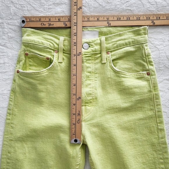MOTHER The Tomcat Crop Straight High-Rise Jeans In Cirtron, Size 25 - Picture 11 of 16